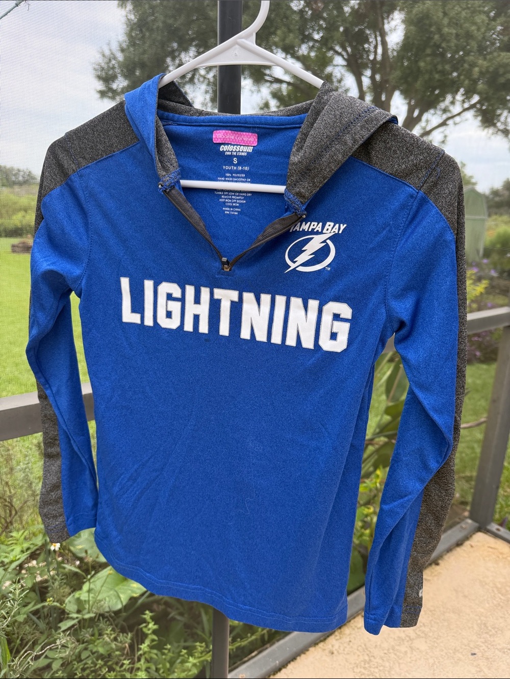 Colosseum Blue & Gray Tampa Bay Lightning Youth Hooded Long Sleeve